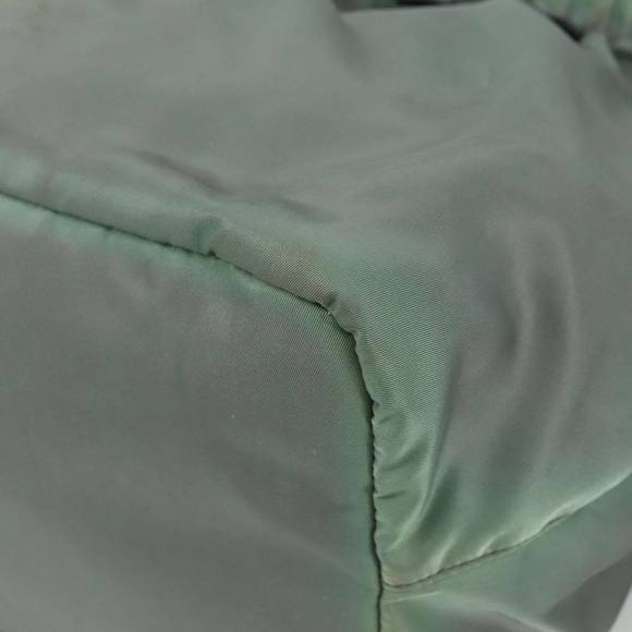 PRADA Hand Bag Nylon 2way Green Gold Auth 104393 - Picture 9 of 16